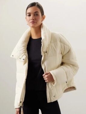 OOF Wear The Shapes Lab White Puffer Jacket Sz 46 (Medium / 6)